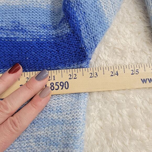 Lilly Pulitzer Elannie Sweater Blue Grotto Marled Ombre Stripe Sz L‎ Long Sleeve - Picture 12 of 14